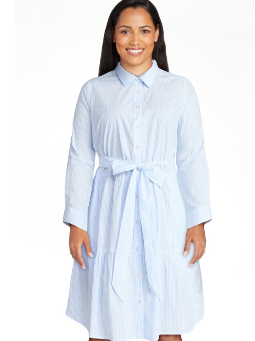 NWT Terra & Sky Women’s Plus Size(s) Blue & White Striped Dress